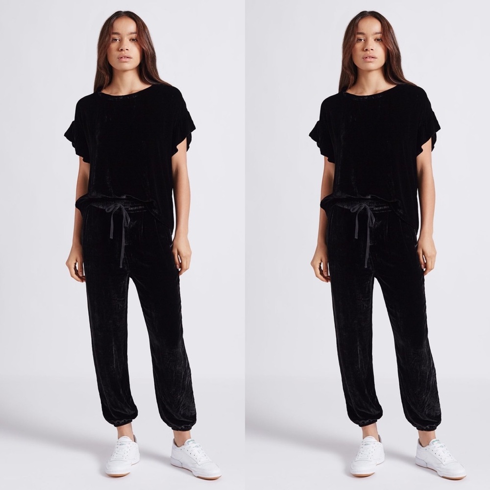 Current/Elliot black velvet Janie Top size 2